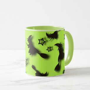 Zu Halloween Abend 3D unter Sternen fliegen Tasse