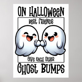 Zu Halloween-Beste Freundinnen geben einander Geis Poster