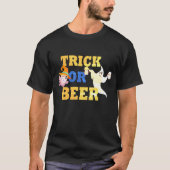 Zu Halloween-Biertrinkerinnen, Mens-Trick oder Bie T-Shirt (Vorderseite)