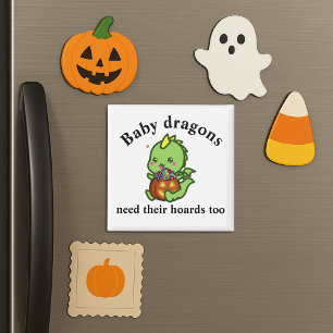 Zu Halloween brauchen auch Baby Dragons ihre Hosen Magnet