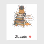 Zu Halloween Cat Lover Classic T - Shirt gebucht Aufkleber (Blatt)