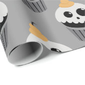 Zu Halloween-Geschenken schmeichelnde Geisterfress Geschenkpapier (Rolleneckpunkt)