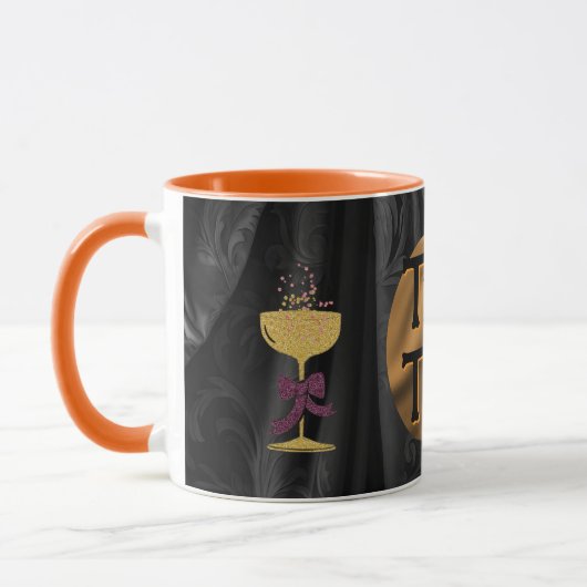 Zu Halloween Gold Skulls & Champagne Trick oder Tr Tasse (Links)