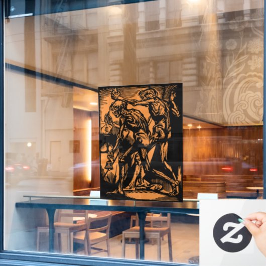 Zu Halloween-Horror toter Bergleute Fensteraufkleber (Café-Fenster)