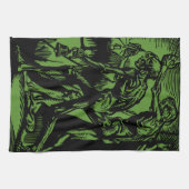 Zu Halloween-Horror toter Bergleute Geschirrtuch (Horizontal)