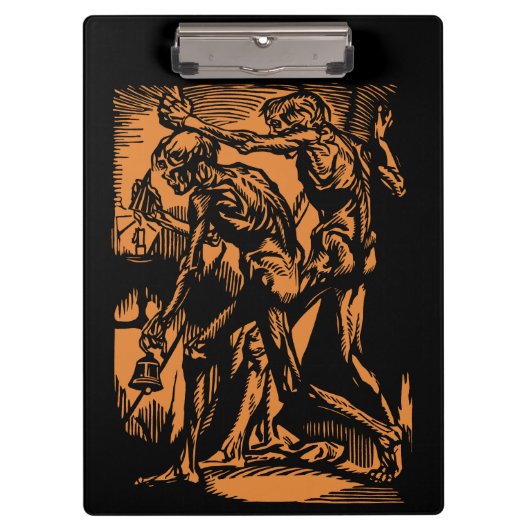 Zu Halloween-Horror toter Bergleute Klemmbrett (Vorderseite)