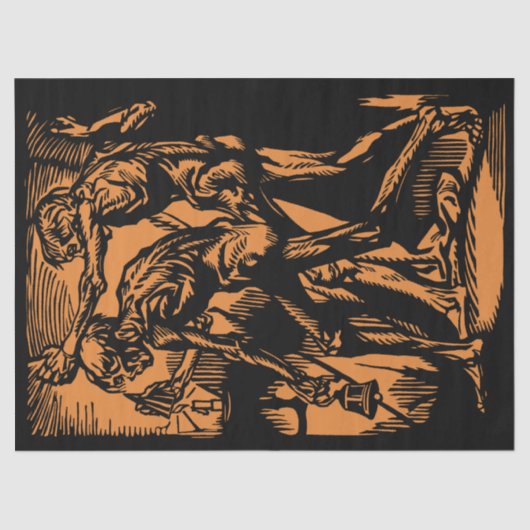 Zu Halloween-Horror toter Bergleute Seidenpapier (Vorderseite)