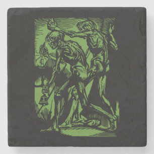 Zu Halloween-Horror toter Bergleute Steinuntersetzer