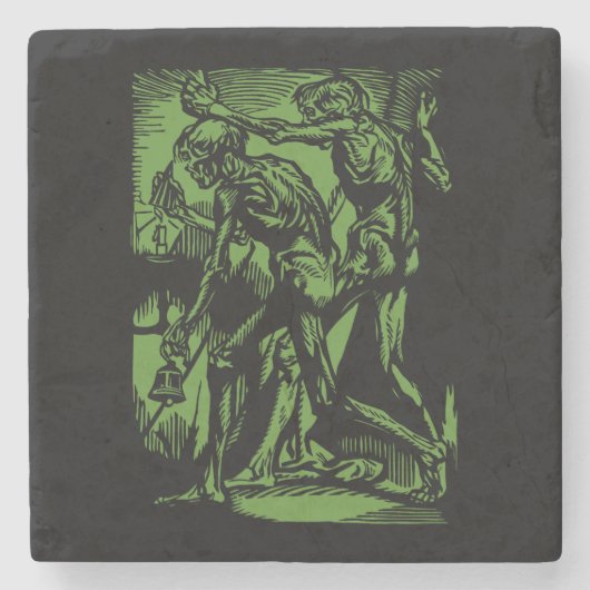 Zu Halloween-Horror toter Bergleute Steinuntersetzer (Vorderseite)