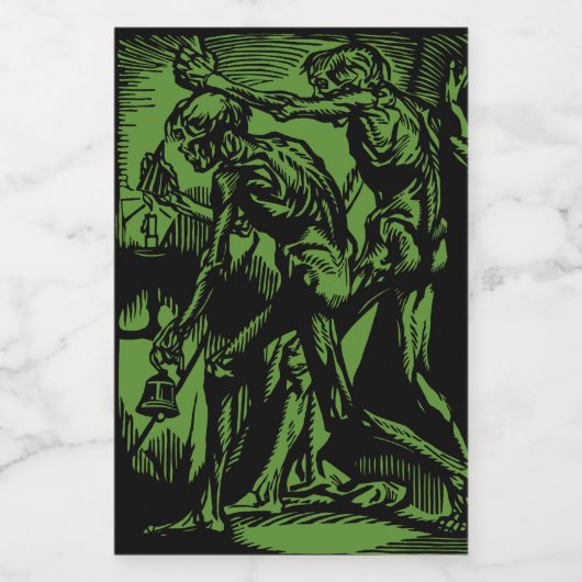 Zu Halloween-Horror toter Bergleute Weinetikett (Einzelnes Label)