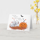 Zu Halloween Karte (Gelbe Blume)