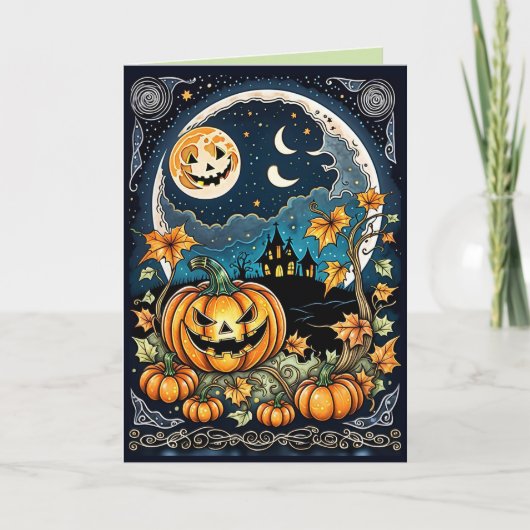 Zu Halloween Karte (Vorderseite)