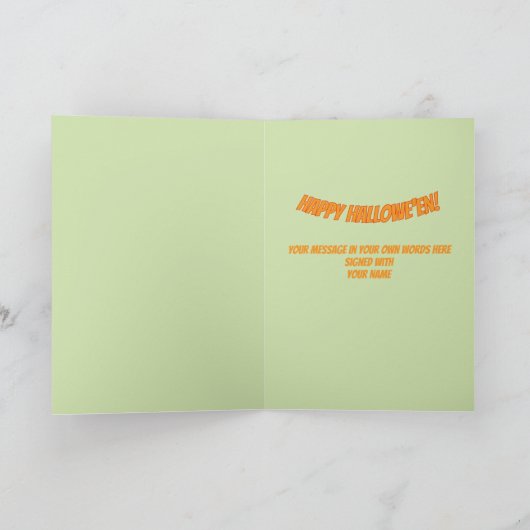 Zu Halloween Karte (Innenseite)