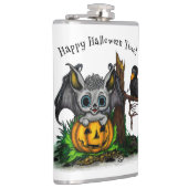 zu Halloween , Niedlichem Fleet und Raven gewartet Flachmann (Rechts)
