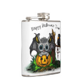 zu Halloween , Niedlichem Fleet und Raven gewartet Flachmann (Rechts)