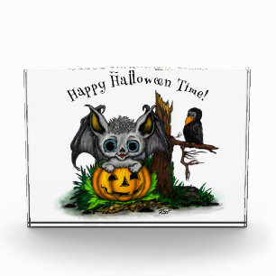 zu Halloween , Niedlichem Fleet und Raven gewartet Fotoblock