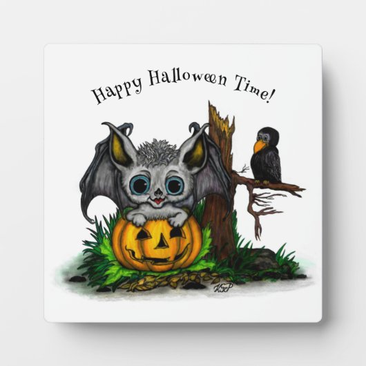 zu Halloween , Niedlichem Fleet und Raven gewartet Fotoplatte (Vorderseite)