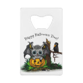 zu Halloween , Niedlichem Fleet und Raven gewartet Geldbeutel Flaschenöffner (Rückseite)