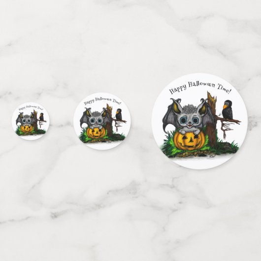 zu Halloween , Niedlichem Fleet und Raven gewartet Konfetti (Vorderseiten)