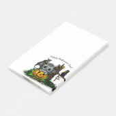 zu Halloween , Niedlichem Fleet und Raven gewartet Post-it Klebezettel (angewinkelt)