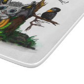 zu Halloween , Niedlichem Fleet und Raven gewartet Schneidebrett (Ecke)