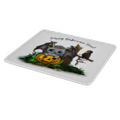 zu Halloween , Niedlichem Fleet und Raven gewartet Schneidebrett (Ecke)