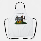 zu Halloween , Niedlichem Fleet und Raven gewartet Schürze (Vorderseite)