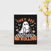 Zu Halloween sehen sie, wie ich die Spo rollte Karte (Gelbe Blume)