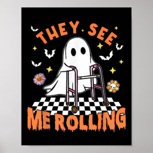 Zu Halloween sehen sie, wie ich die Spo rollte Poster