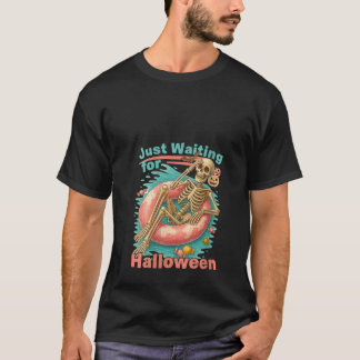 Zu Halloween Skeleton Pool Fu Gewartet T-Shirt