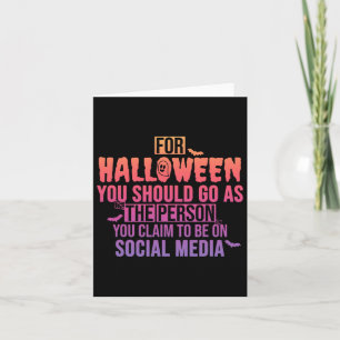 Zu Halloween solltest du gehen wie die Person, die Karte