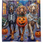 Zu Halloween-Trick oder -Behandlung von Hunden aus Duschvorhang (Vorderseite)