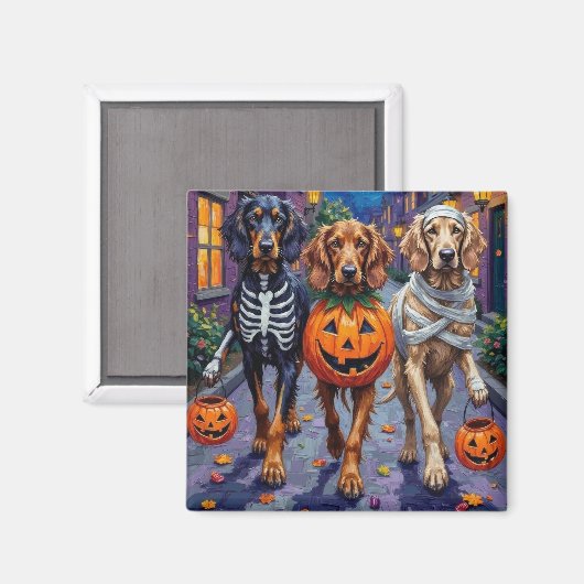 Zu Halloween-Trick oder -Behandlung von Hunden aus Magnet (Vorderseite/Rückseite)