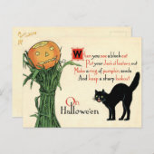Zu Halloween Vintage Postkarte (Vorne/Hinten)