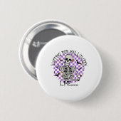 Zu Halloween wie Funny Skeleton Spooky H gewartet Button (Vorne & Hinten)