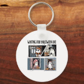 Zu Halloween wie Niedliches Ghost-Kaffeepferd gewa Schlüsselanhänger (Vorderseite)