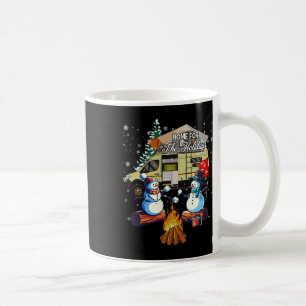 Zu Hause für die Weihnachtsferien Schneemann Campi Kaffeetasse