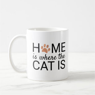 Zu Hause ist da, wo die Katze ist Rose Gold Folie Kaffeetasse