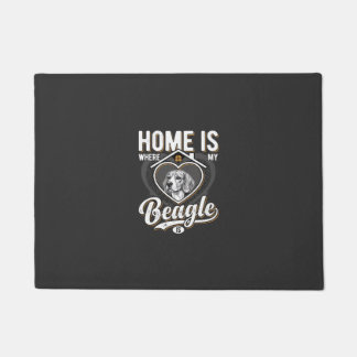 Zu Hause ist da, wo mein Beagle ist_1 Fußmatte