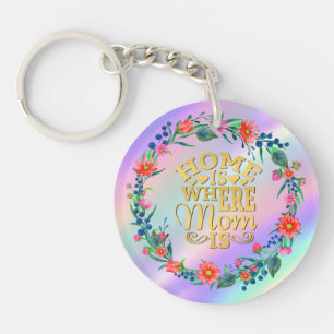 Zu Hause ist dort, wo Mama ist - Geschenk zum Mutt Schlüsselanhänger