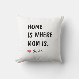 Zu Hause ist dort, wo Mama ist - Personalisiertes Kissen