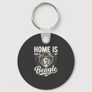 Zu Hause ist dort, wo mein Beagle ist_1 Schlüsselanhänger