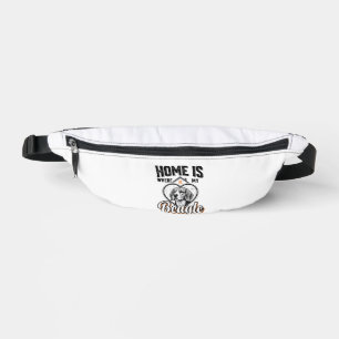 Zu Hause ist dort, wo mein Beagle ist Vintage-Hund Bauchtasche