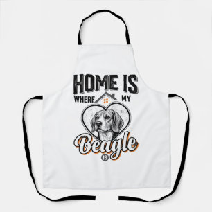 Zu Hause ist dort, wo mein Beagle ist Vintage-Hund Schürze