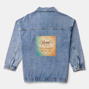 Zu Hause ist, wo unsere Geschichte beginnt Jeansjacke