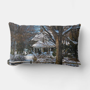 Zu Hause nach dem Schneesturm Lendenkissen