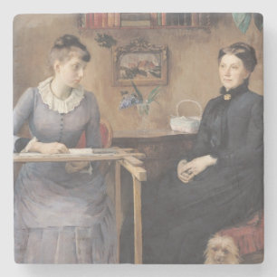 Zu Hause oder Intimität, 1885 Steinuntersetzer