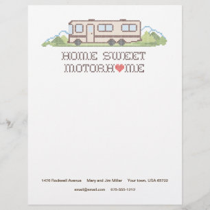 Zu Hause süß im Motorhome Briefkopf