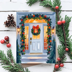 Zu Hause zu Weihnachten Aquarellmalerei