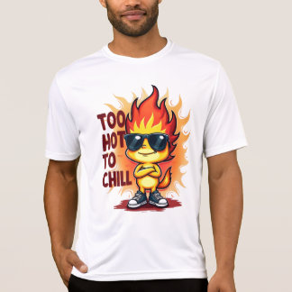 Zu heiß bis kalt Flamme Cartoon Streetwear T-Shirt